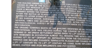 Plaque where Heritage Building is being defined